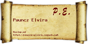 Pauncz Elvira névjegykártya